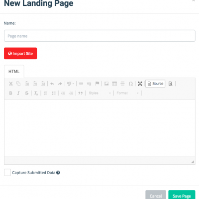 Create Phishing Landing Page